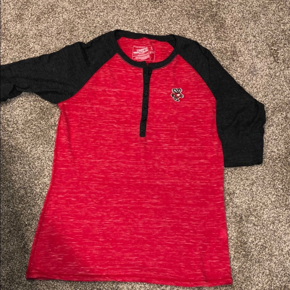 3/4 length Wisconsin Badgers shirt